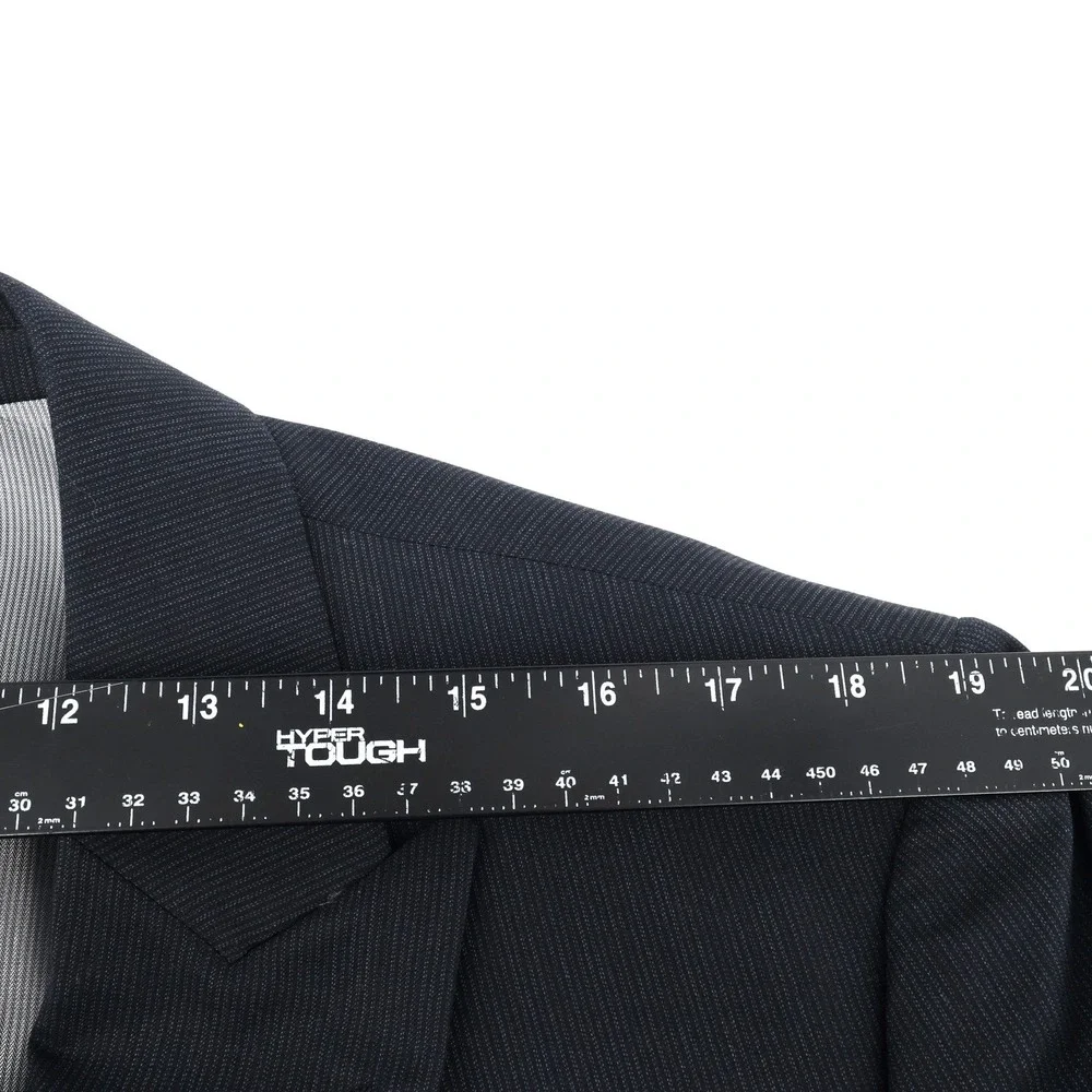 JF J.Ferrar Mens Modern Fit Navy Stripe Two-Piece Suit - 42 Long Pants 32x30 NEW
